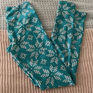 Goldsheep snowflake heart  leggings!